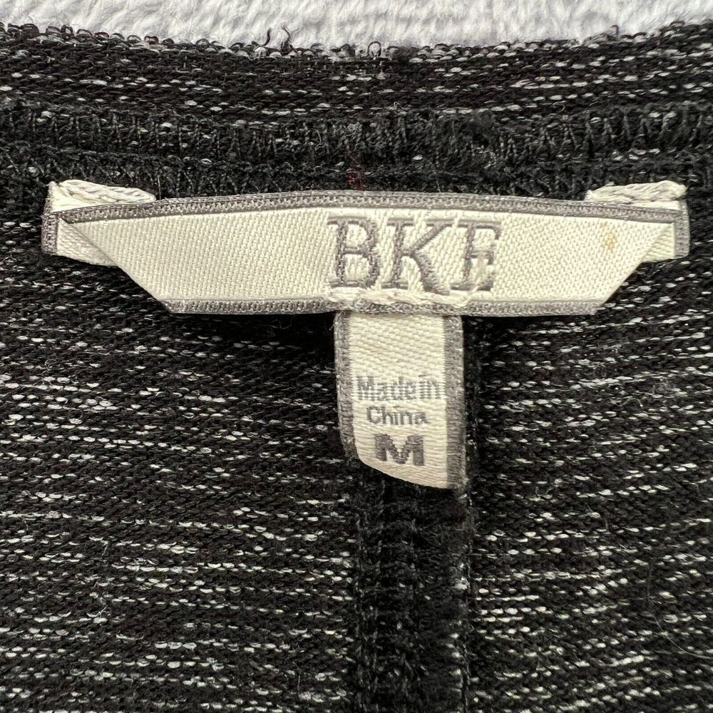 BKE lounge Cold Shoulder Top Womens MD Shirts Blouses Heather Black Jersey Knit - Picture 8 of 12